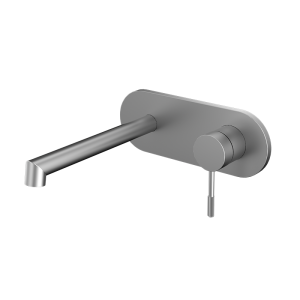 Gunmetal RING Series H59A round plate 2 hole wall mounted basin faucet