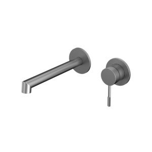 Gunmetal RING Series H59A trimless 2 hole wall mounted basin faucet