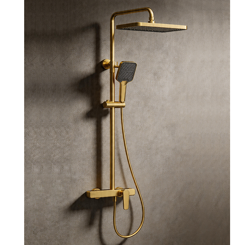Full view of MINIMAL Series exposed rain shower system