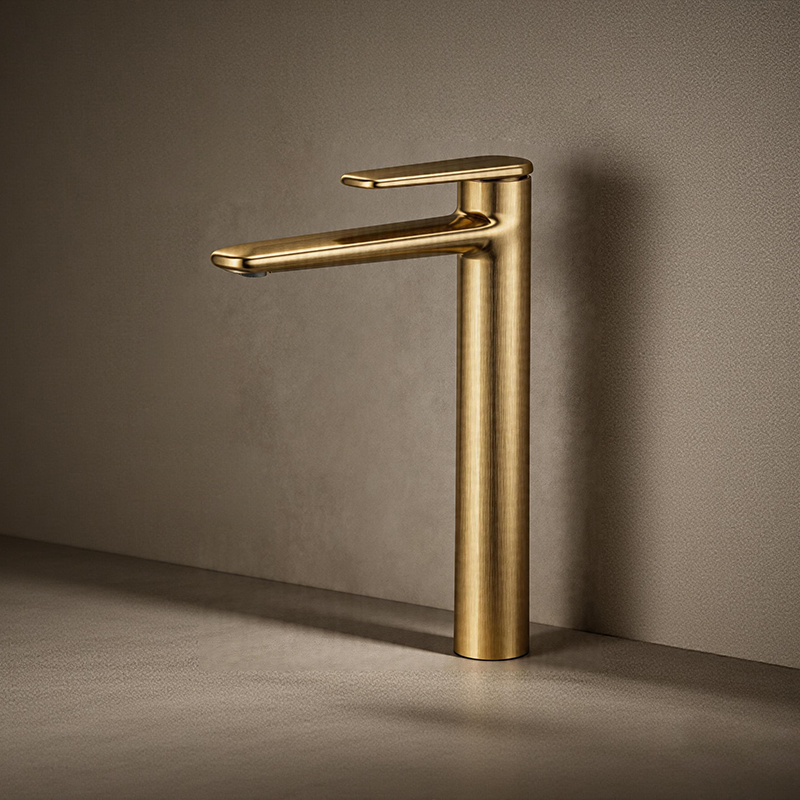 Full view of MINIMAL Series H59A tall vessel basin faucet for modern bathrooms
