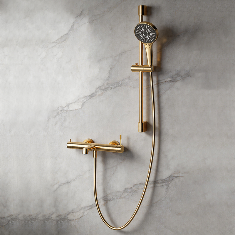 Full view of RING Series exposed dual function bath shower system