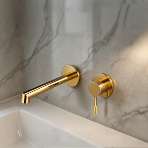 Full view of RING Series wall mounted basin faucet
