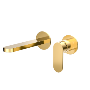 Brushed Gold ECLAT Series SUS304 wall mounted basin faucet