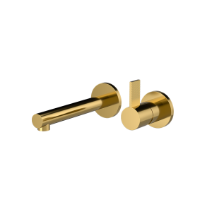 Brushed Gold PURE Series SUS304 wall mounted basin faucet