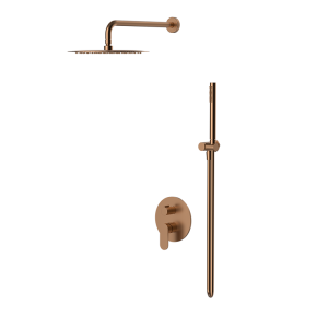 Brushed Rose Gold ECLAT concealed dual function rain shower system