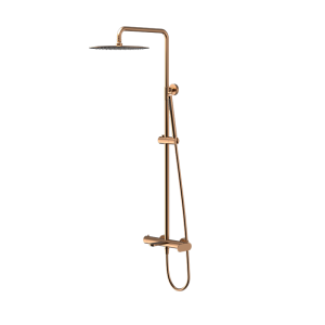 Brushed Rose Gold ECLAT Series SUS304 exposed triple function rain shower system