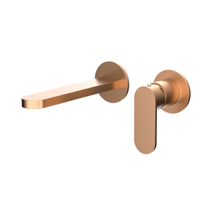 Brushed Rose Gold ECLAT Series SUS304 wall mounted basin faucet