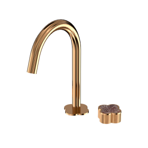 Brushed Rose Gold GILDED CLOVER Series 2 hole basin faucet