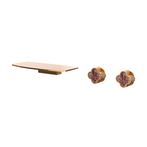 Brushed Rose Gold GILDED CLOVER Series wall mounted bathtub faucet