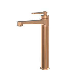Brushed Rose Gold LUXE Series H59A tall vessel basin faucet