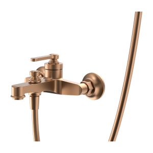 Brushed Rose Gold LUXE Series H59A wall mounted bathtub faucet