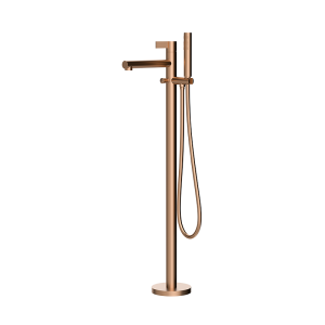 Brushed Rose Gold PURE Series floor mounted bathtub faucet set