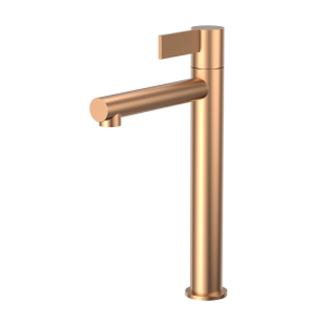 Brushed Rose Gold PURE Series SUS304 tall vessel basin faucet