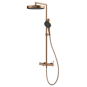 Brushed Rose Gold RING Series H59A exposed triple function bath shower mixer set
