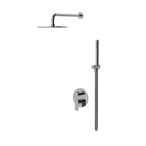 Chrome ECLAT concealed dual function rain shower system