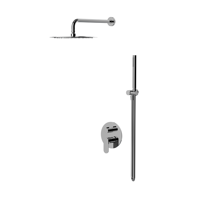 Chrome ECLAT concealed dual function rain shower system