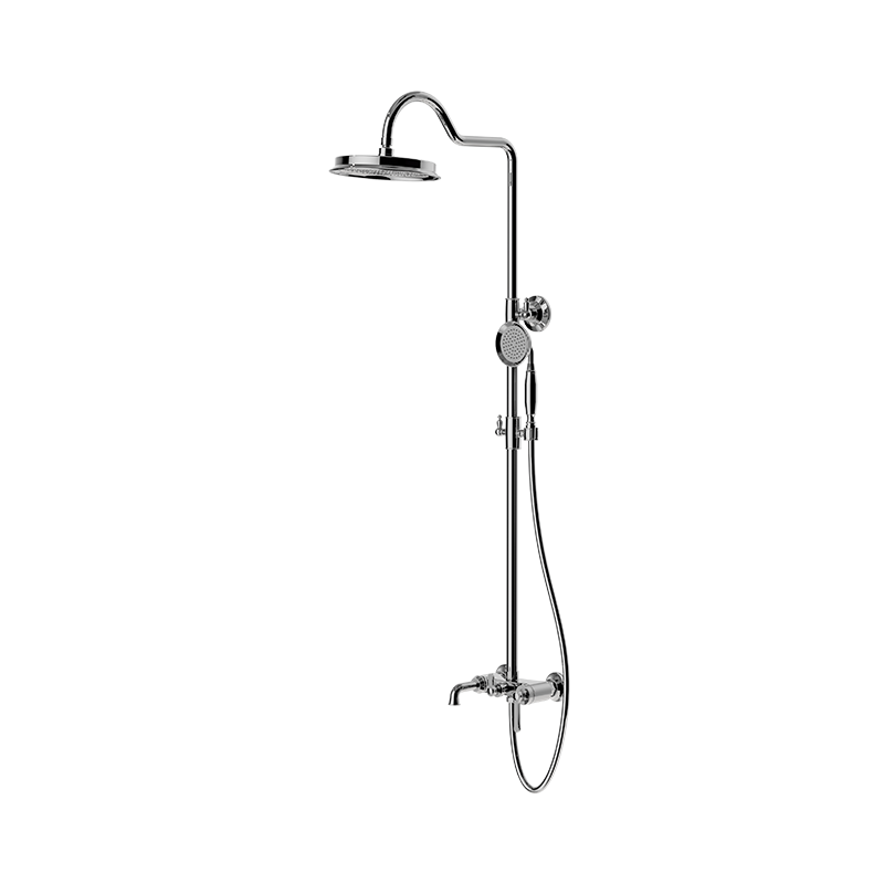 Chrome LUXE Series triple function rain shower system