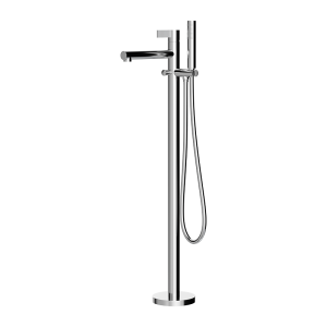 Chrome PURE Series floor mounted bathtub faucet set