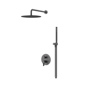 Gunmetal PURE Series concealed dual function rain shower system