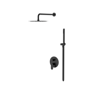 Matte Black ECLAT concealed dual function rain shower system